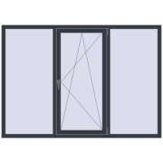 REHAU Euro 70 2040x1440 мм ANTHRACITE_GREY_STRUKTURAL з двох сторін