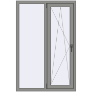 Altest Pony 375 1000x1500 мм RAL 9007 Grey aluminium з двох сторін