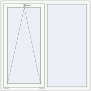 Вікна 1400x1400 мм REHAU Brillant-Design Білий (RAL 9016) з двох сторін