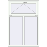 REHAU Brillant-Design 980x1450 мм Білий (RAL 9016) з двох сторін