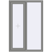 Altest Pony 375 1000x1500 мм RAL 9007 Grey aluminium з двох сторін