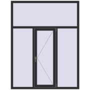 Вікна 1550x2000 мм REHAU Euro 60 ANTHRACITE_GREY_GLATT з двох сторін