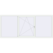 REHAU Euro 60 3170x1370 мм Білий (RAL 9016) з двох сторін REHAU Euro 60 3170x1370 мм Білий (RAL 9016) з двох сторін