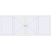 Вікна 3120x1250 мм REHAU Euro 70 Білий (RAL 9016) з двох сторін