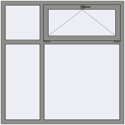 Altest Pony 375 1500x1500 мм RAL 9007 Grey aluminium з двох сторін Altest Pony 375 1500x1500 мм RAL 9007 Grey aluminium з двох сторін
