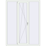 REHAU Euro 70 1500x2000 мм Білий (RAL 9016) з двох сторін REHAU Euro 70 1500x2000 мм Білий (RAL 9016) з двох сторін