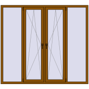 REHAU Euro 60 2000x1800 мм GOLDEN OAK з двох сторін REHAU Euro 60 2000x1800 мм GOLDEN OAK з двох сторін