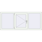REHAU Euro 60 1690x728 мм Білий (RAL 9016) з двох сторін