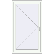 REHAU Euro 70 800x1420 мм Білий (RAL 9016) з двох сторін