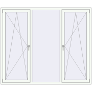 REHAU Euro 70 2000x1700 мм ANTHRACITE_GREY_STRUKTURAL ззовні