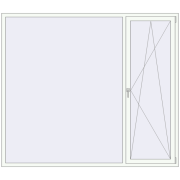 REHAU Euro 70 2300x2000 мм Білий (RAL 9016) з двох сторін REHAU Euro 70 2300x2000 мм Білий (RAL 9016) з двох сторін