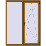 REHAU Brillant-Design 1350x1750 мм LIGHT_OAK з двох сторін