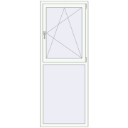 REHAU Brillant-Design 770x2010 мм Білий (RAL 9016) з двох сторін