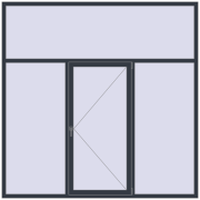 REHAU Euro 60 2400x2400 мм ANTHRACITE_GREY_STRUKTURAL з двох сторін