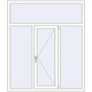 REHAU Euro 70 1460x1710 мм ANTHRACITE_GREY_STRUKTURAL ззовні