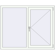 REHAU Brillant-Design 1370x1110 мм Білий (RAL 9016) з двох сторін