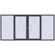 REHAU Euro 60 3100x1480 мм ANTHRACITE_GREY_STRUKTURAL з двох сторін