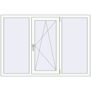 REHAU Euro 60 1600x1100 мм Білий (RAL 9016) з двох сторін