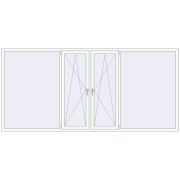 REHAU Euro 60 3300x1550 мм Білий (RAL 9016) з двох сторін