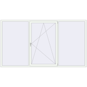 Вікна 3000x1650 мм Altest Pony 375 RAL 9016 Traffic white з двох сторін