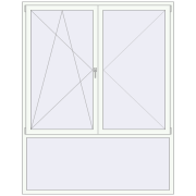 REHAU Euro 60 1810x2300 мм Білий (RAL 9016) з двох сторін