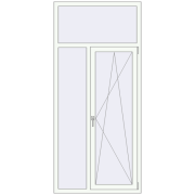 REHAU Euro 60 1000x2200 мм Білий (RAL 9016) з двох сторін REHAU Euro 60 1000x2200 мм Білий (RAL 9016) з двох сторін