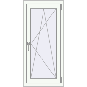 REHAU Euro 60 490x1090 мм Білий (RAL 9016) з двох сторін REHAU Euro 60 490x1090 мм Білий (RAL 9016) з двох сторін
