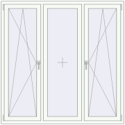 REHAU Brillant-Design 1700x1700 мм Білий (RAL 9016) з двох сторін