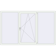 Вікна 2320x1420 мм REHAU Euro 70 Білий (RAL 9016) з двох сторін