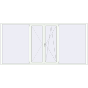 REHAU Euro 70 3235x1560 мм Білий (RAL 9016) з двох сторін