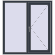 REHAU Brillant-Design 1200x1300 мм ANTHRACITE_GREY_STRUKTURAL з двох сторін