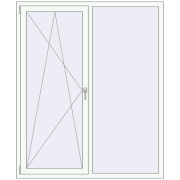 REHAU Brillant-Design 1500x1800 мм Білий (RAL 9016) з двох сторін REHAU Brillant-Design 1500x1800 мм Білий (RAL 9016) з двох сторін