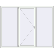 Вікна 2300x1800 мм REHAU Euro 70 Білий (RAL 9016) з двох сторін