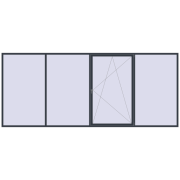 REHAU Euro 70 5000x2100 мм ANTHRACITE_GREY_STRUKTURAL з двох сторін