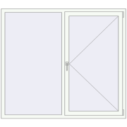 REHAU Brillant-Design 1700x1500 мм Білий (RAL 9016) з двох сторін