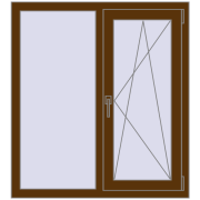 REHAU Euro 70 1000x1100 мм WALNUT з двох сторін REHAU Euro 70 1000x1100 мм WALNUT з двох сторін