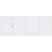 REHAU SYNEGO MD 3200x1200 мм Білий (RAL 9016) з двох сторін