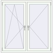 REHAU Brillant-Design 1320x1340 мм Білий (RAL 9016) з двох сторін REHAU Brillant-Design 1320x1340 мм Білий (RAL 9016) з двох сторін