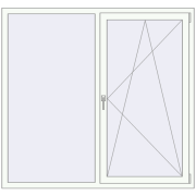 REHAU Brillant-Design 1630x1530 мм Білий (RAL 9016) з двох сторін