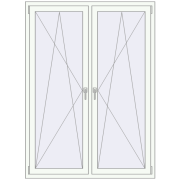 REHAU Euro 70 1320x1800 мм Білий (RAL 9016) з двох сторін