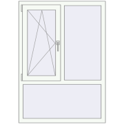 Вікна 1000x1400 мм REHAU Euro 70 Білий (RAL 9016) з двох сторін