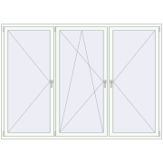 REHAU Euro 70 2500x1800 мм Білий (RAL 9016) з двох сторін