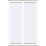 REHAU Euro 70 800x1200 мм Білий (RAL 9016) з двох сторін