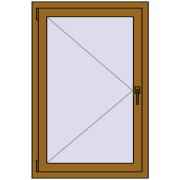 REHAU Euro 60 780x1180 мм LIGHT_OAK з двох сторін