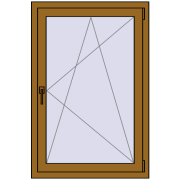 Вікна 800x1200 мм REHAU Brillant-Design LIGHT_OAK з двох сторін