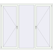 REHAU SYNEGO MD 2050x1800 мм Білий (RAL 9016) з двох сторін