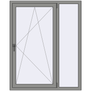 Altest Pony 375 1200x1500 мм RAL 9007 Grey aluminium з двох сторін
