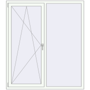 REHAU Brillant-Design 1500x1700 мм Білий (RAL 9016) з двох сторін