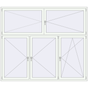 REHAU Brillant-Design 2450x2100 мм Білий (RAL 9016) з двох сторін