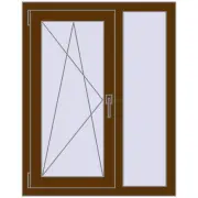 REHAU Euro 60 800x1010 мм WALNUT з двох сторін